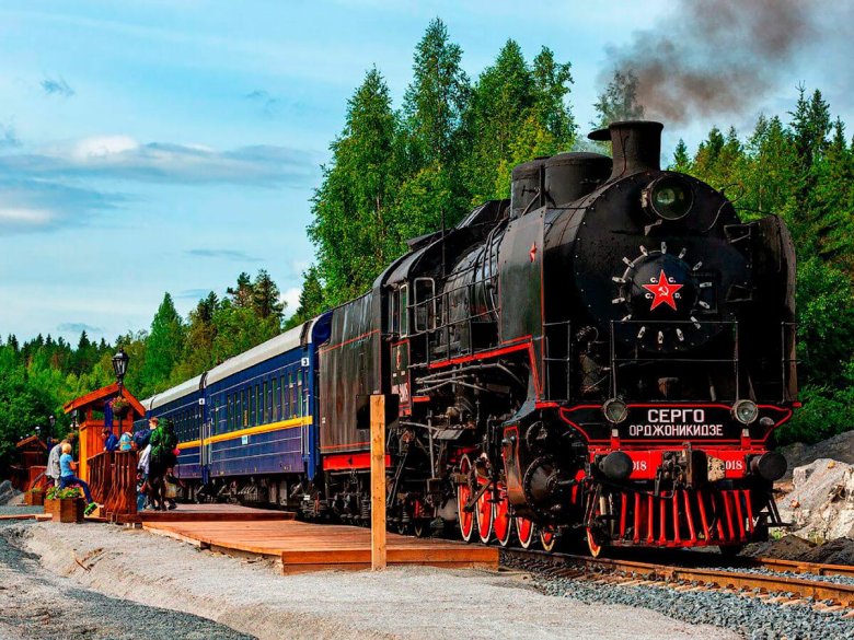 Ретропоезд рускеальский экспресс сортавала рускеала