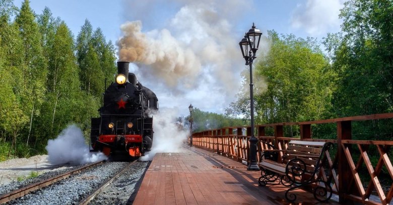 Паровоз сортавала рускеала