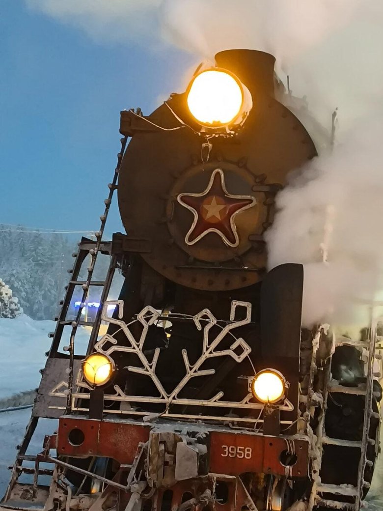 Паровоз в карелии рускеала