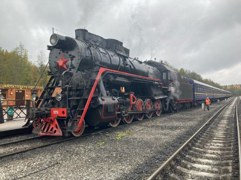 Паровоз сортавала рускеала