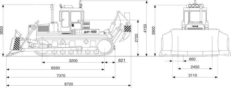 Чтз бульдозер дэт-400м