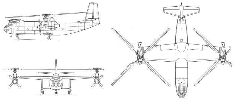Двухвинтовой вертолет продольной схемы