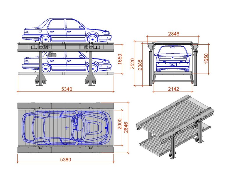 Автомобильный лифт для паркинга чертежи