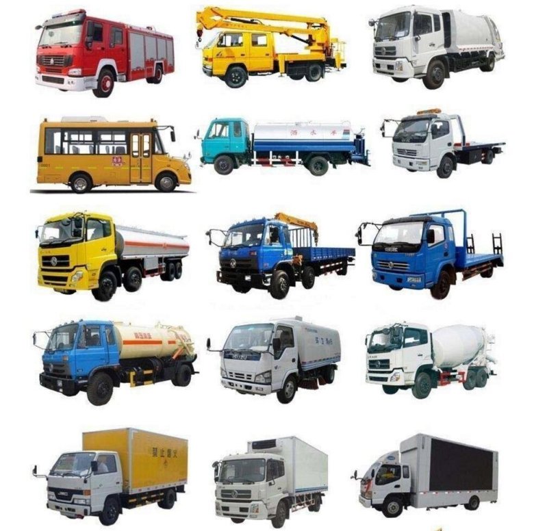 Виды грузовых автомобилей