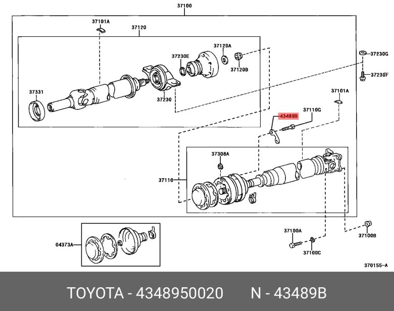 Крестовина карданного вала тойота сиенна 2