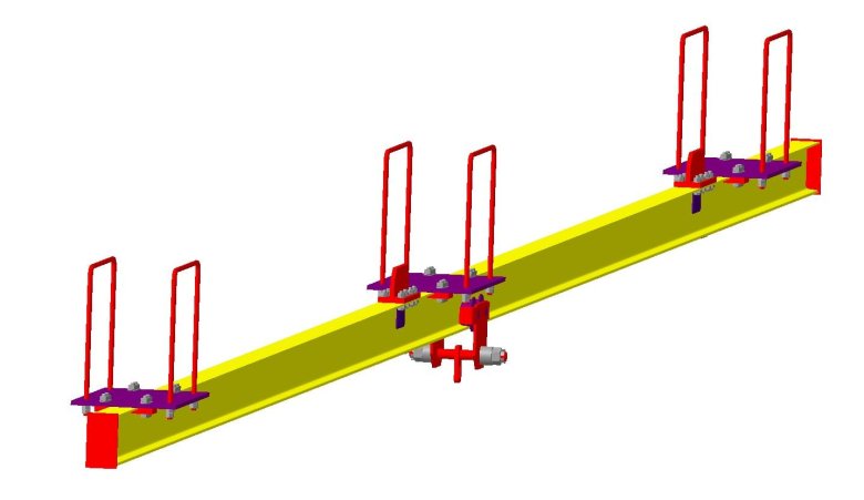 Кран подвесной двухпролетный 10 т