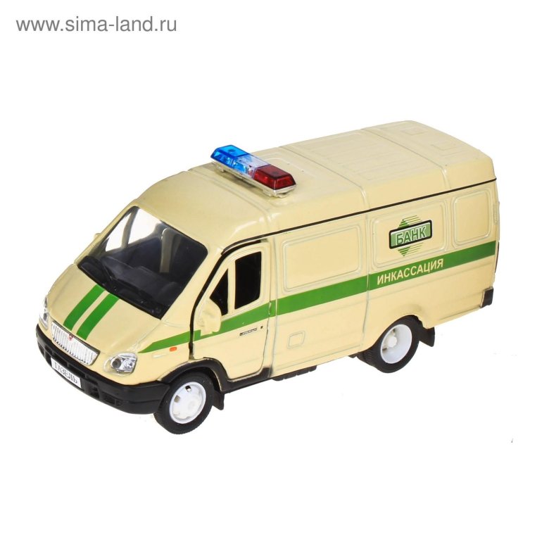 Фургон технопарк газель инкассация (gazkung14) 1:43