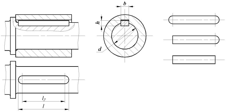 Шпоночное соединение сегментной шпонкой чертеж