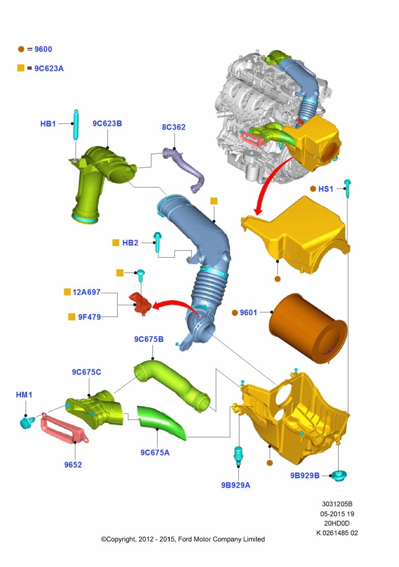 Воздушный фильтр куга 2 1.6 экобуст