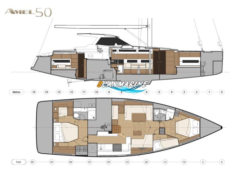 Парусная яхта amel 50