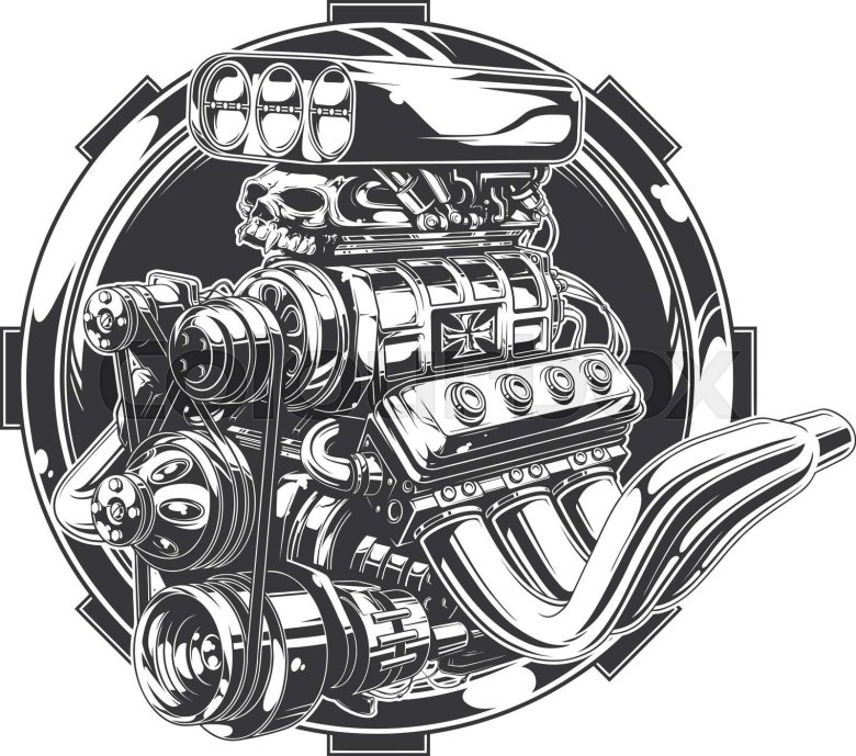 Двигатель рисунок