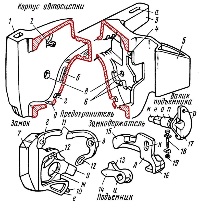 Корпус автосцепки са 3