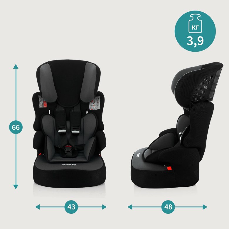 Автокресло nania beline 9-36 масса кресла