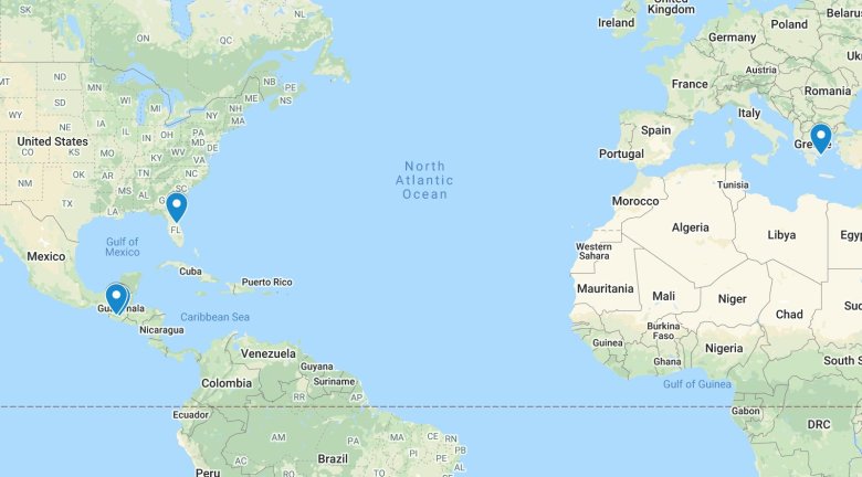 Доминикана на карте