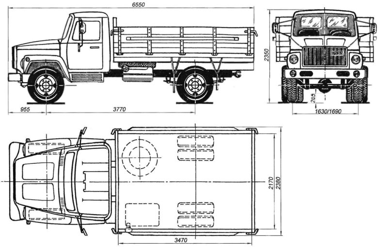 Газ 3307 грузовой автомобиль технические характеристики