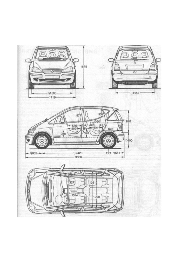 Мерседес 140 габариты