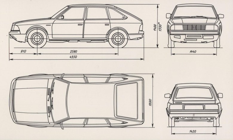 Москвич 2141 чертеж