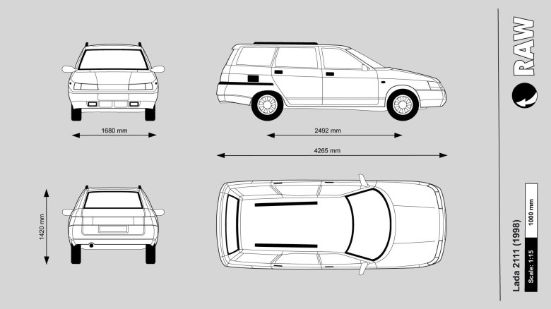 Чертеж лада ваз 2111