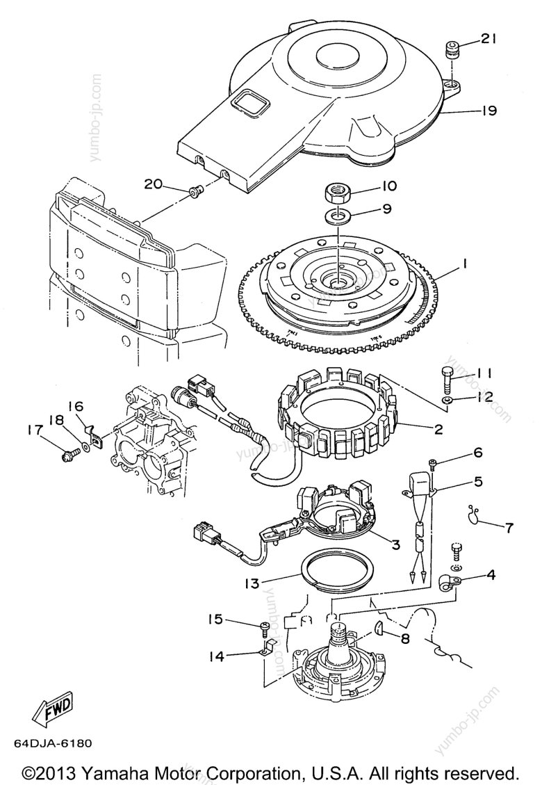 Магнето лодочного мотора ямаха