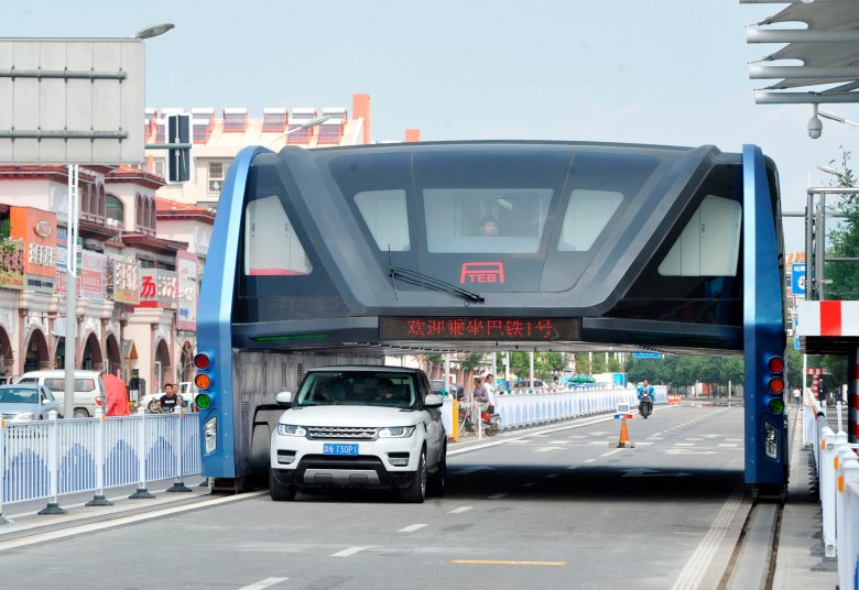 Портальный автобус transit elevated bus (teb-1)