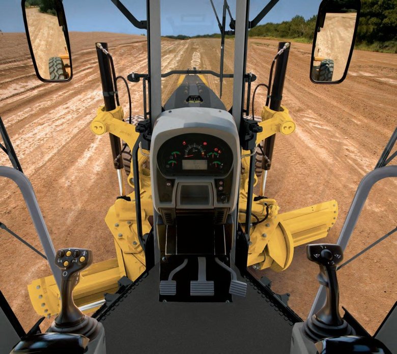 Грейдер катерпиллер 24м кабина