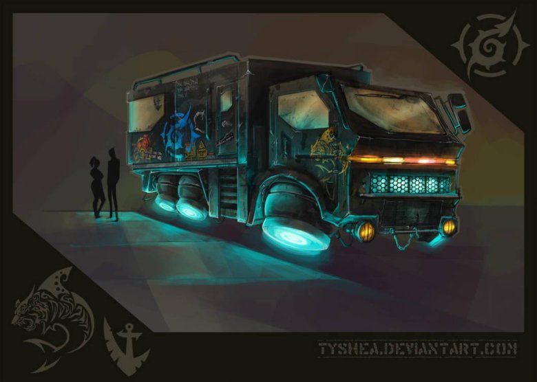 Киберпанк машины 2077 грузовые