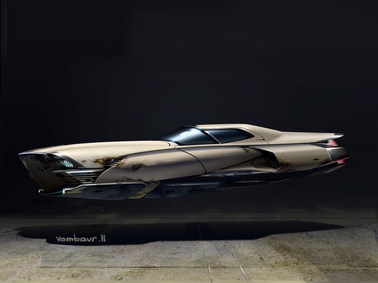 Футуристический летающий автомобиль