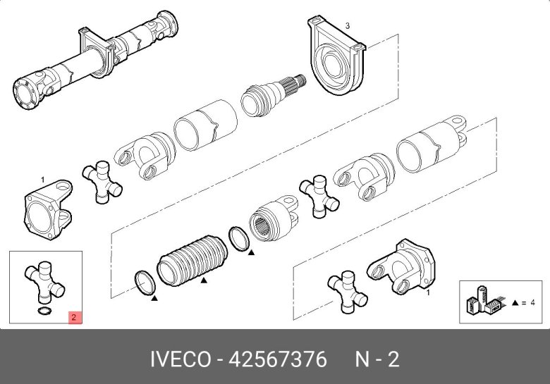 Iveco крестовина карданного вала