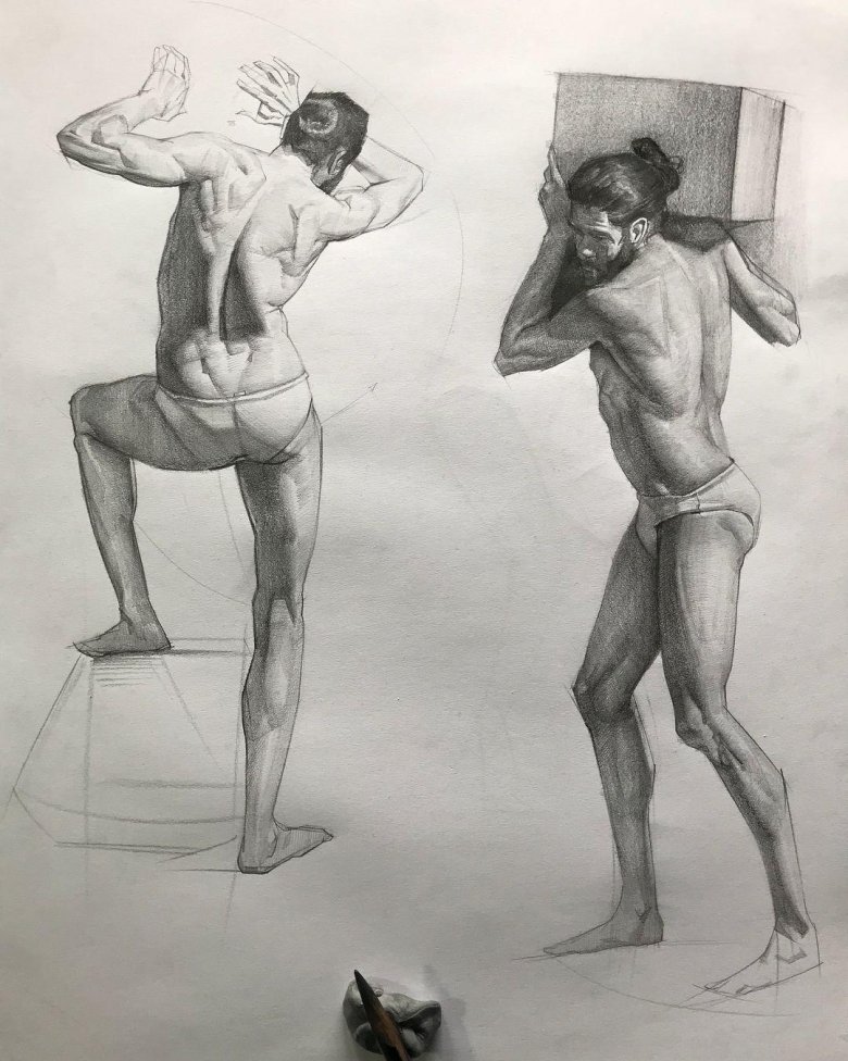 Фигура человека академический рисунок