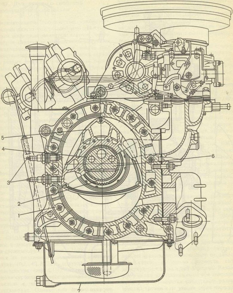 Чертеж роторно поршневого двигателя