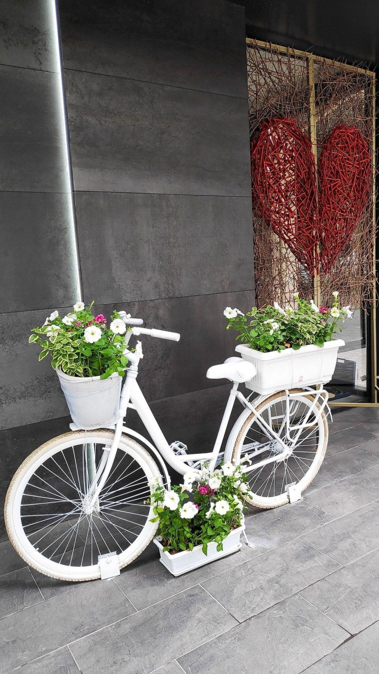 Велосипед с цветами