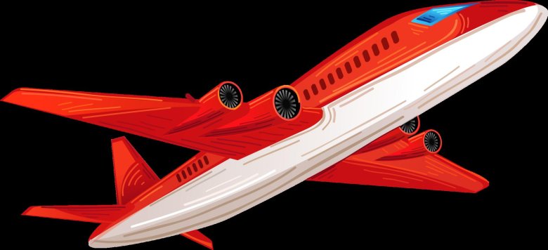 Самолёт красный