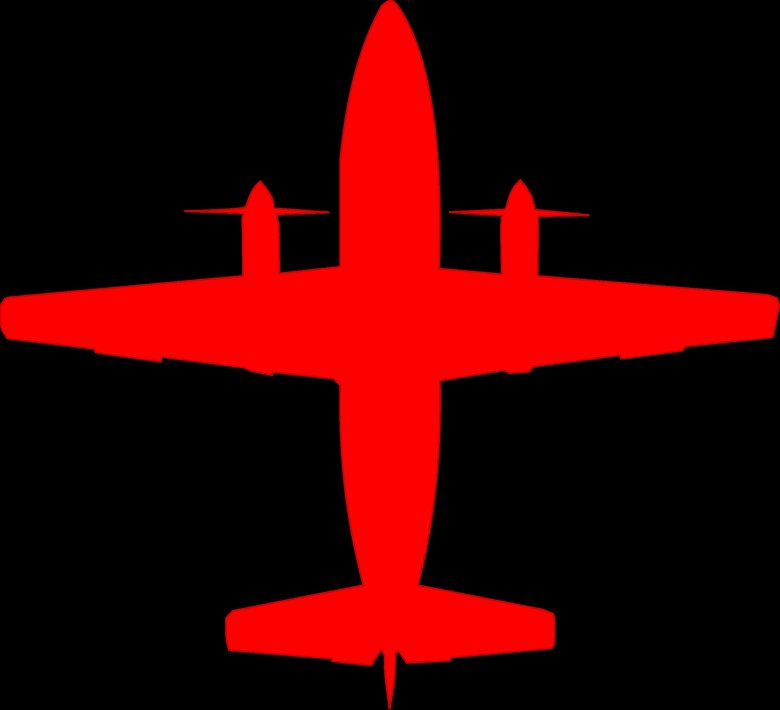 Силуэт самолет