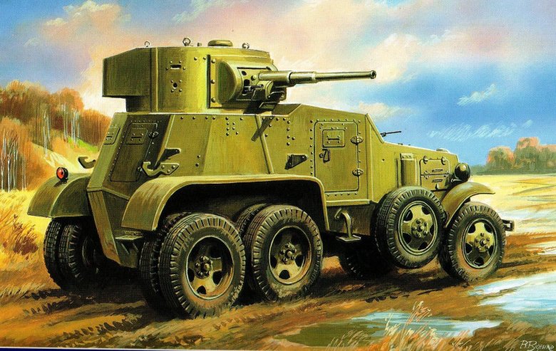 Сборная модель советский бронеавтомобиль