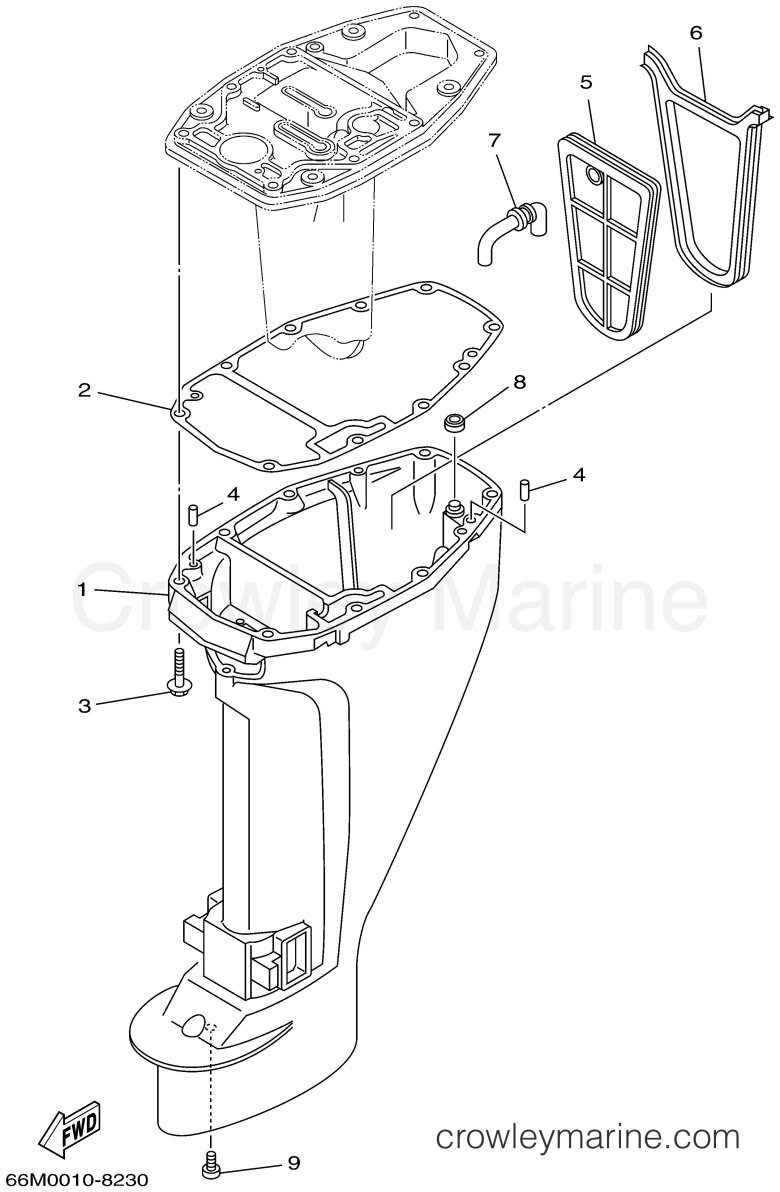 Дейдвуд лодочного мотора ямаха 15