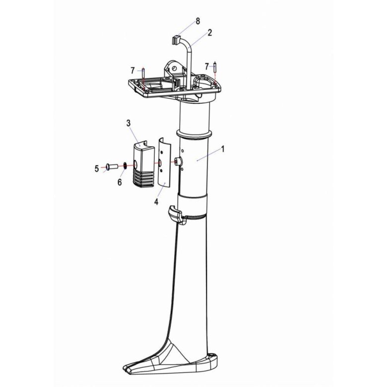Дейдвуд лодочного мотора тохатсу 5