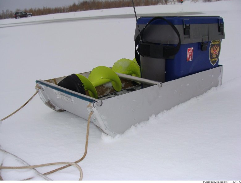 Сани волокуши для зимней рыбалки своими