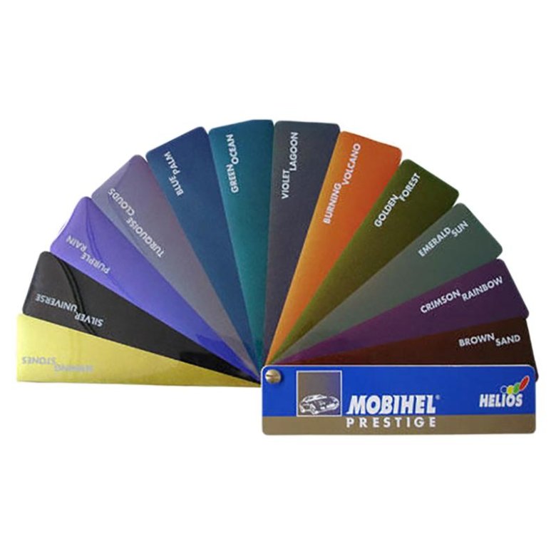 Цветовой веер автоэмалей мобихел