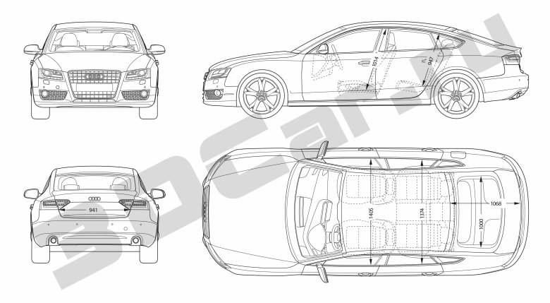 Габариты ауди а6 с7 седан