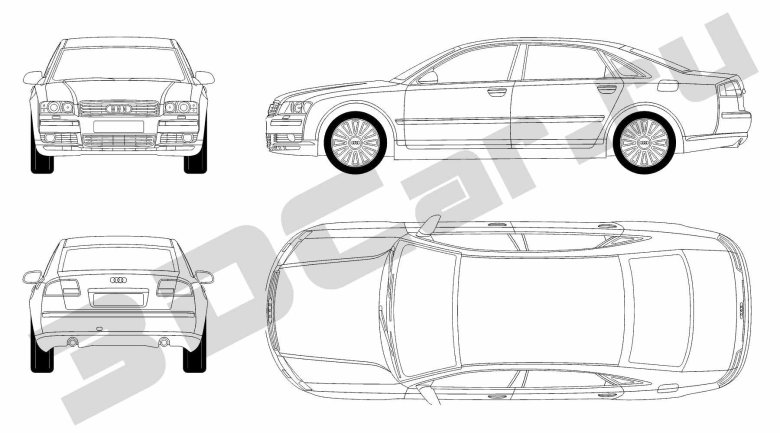 Габариты ауди а8 д2