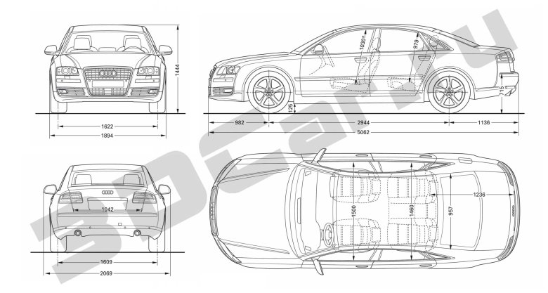 Габариты ауди а 6