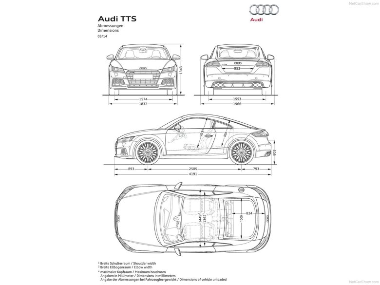 Ауди тт 2001 чертеж