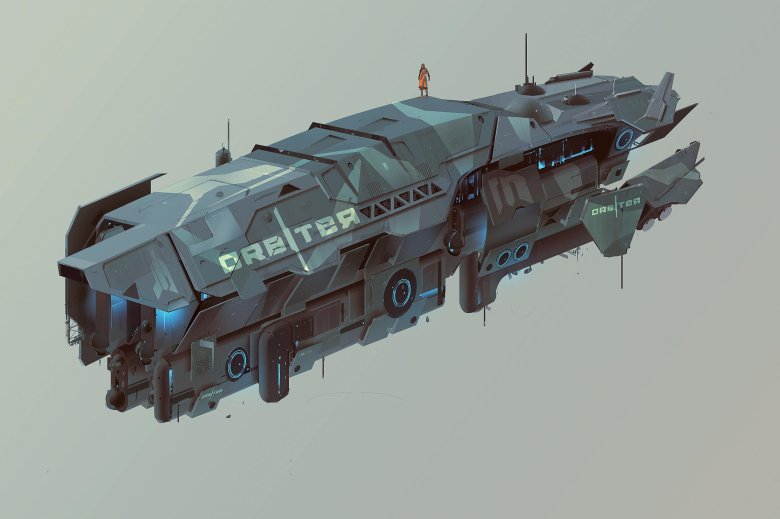 Sci fi космический корабль канонерка