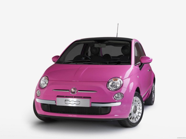 Fiat 500 pink