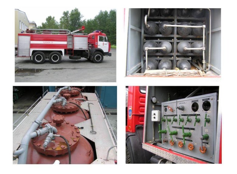 Пожарный автомобиль порошкового тушения