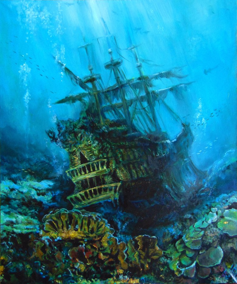 Затонувший корабль арт