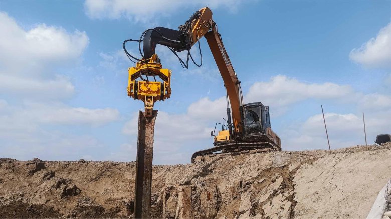 Вибропогружатель для экскаватора