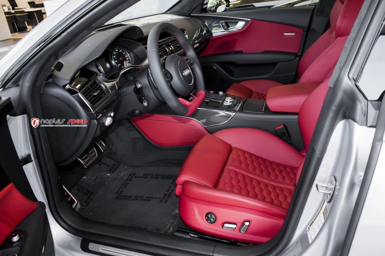 Audi rs7 красный салон