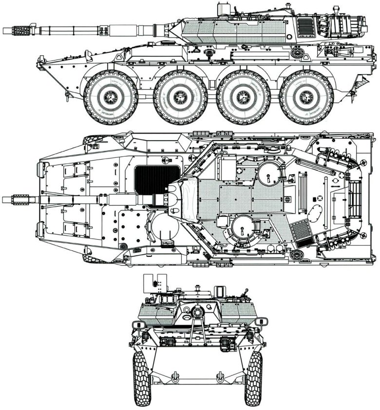 B1 centauro 105 blueprint