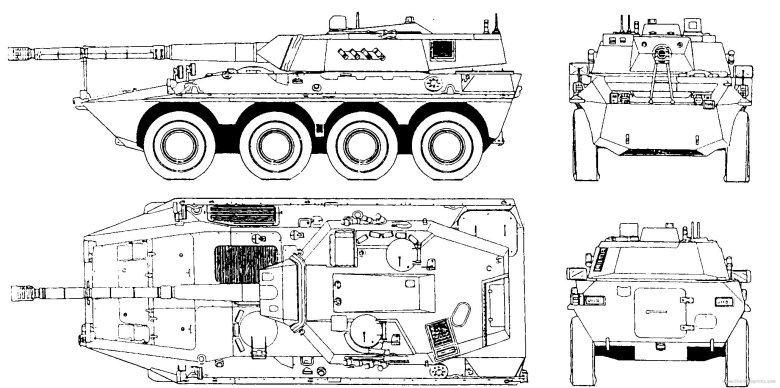 B1 centauro 105 blueprint